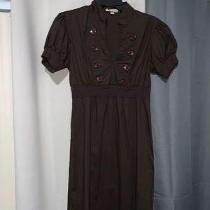 Brown Dress knee length